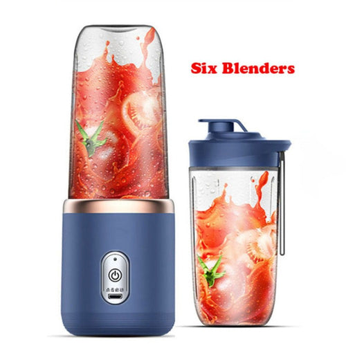 Blender Portable de Haute Qualité - 6 Lames - 6 Couleurs - USB Wireless