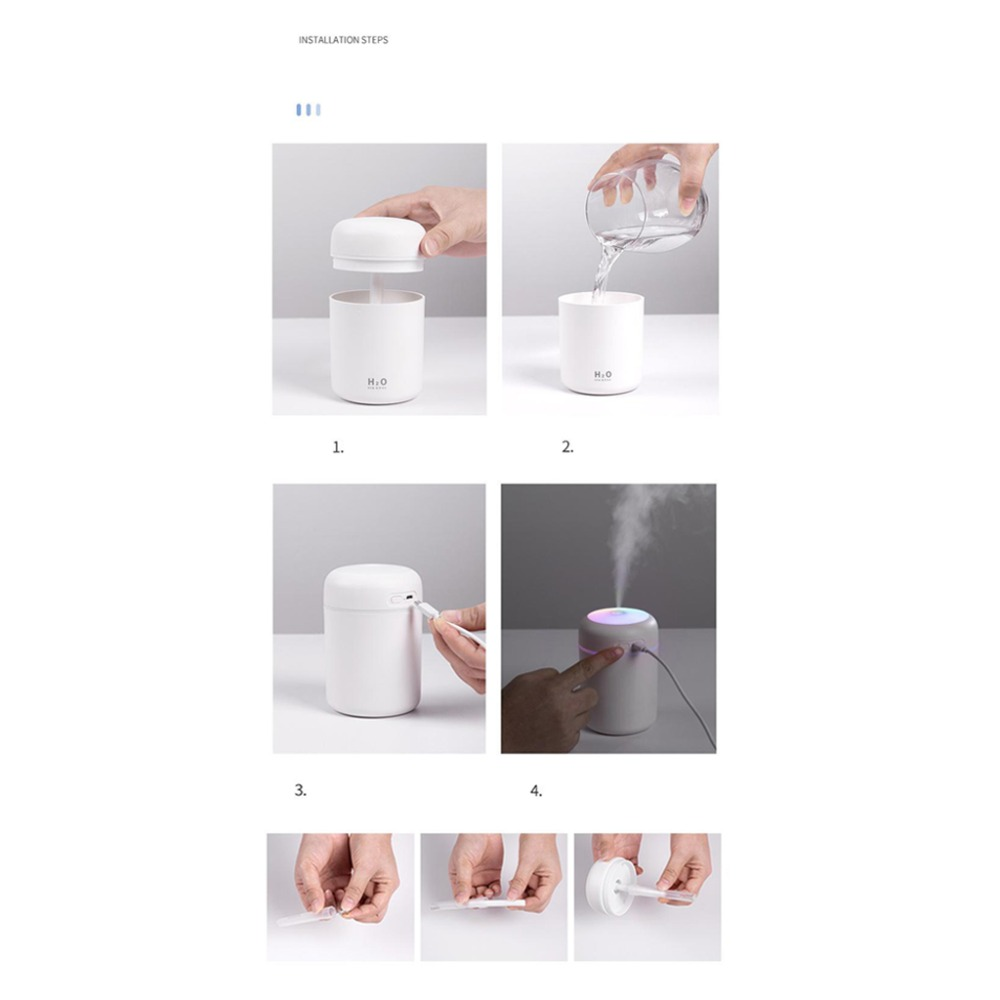 Diffuseur d'Huiles Essentielles et Humidificateur d'Air Portable pour Voiture et Maison